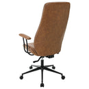 Coaster Furniture Ranger 801941 Upholstered Adjustable Home Office Desk Chair - Brown IMAGE 5