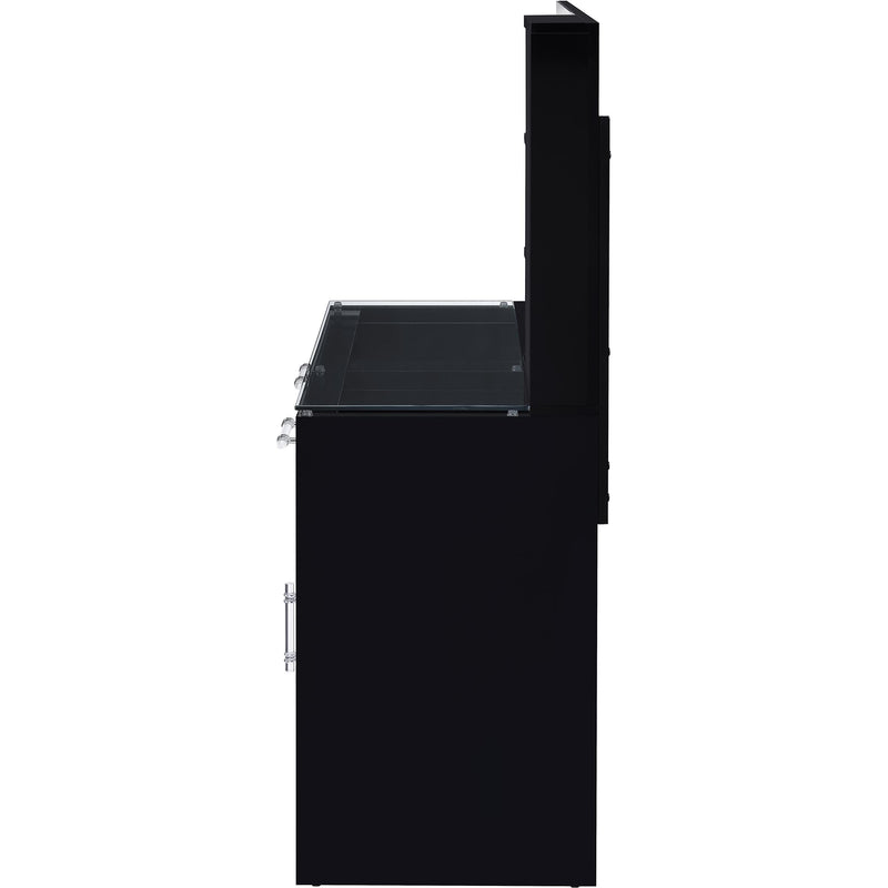 Coaster Furniture Flora 930219 2-drawer Vanity Set with LED Mirror - Black High Gloss IMAGE 10
