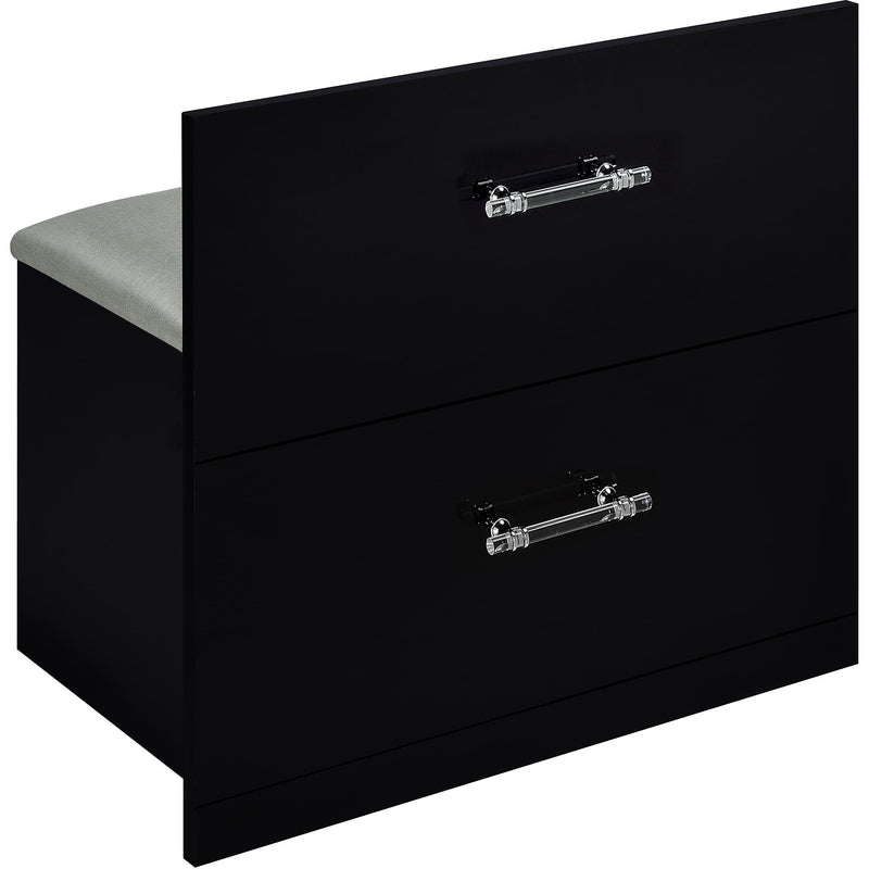 Coaster Furniture Flora 930219 2-drawer Vanity Set with LED Mirror - Black High Gloss IMAGE 16
