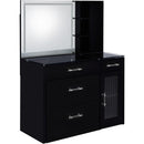Coaster Furniture Flora 930219 2-drawer Vanity Set with LED Mirror - Black High Gloss IMAGE 4