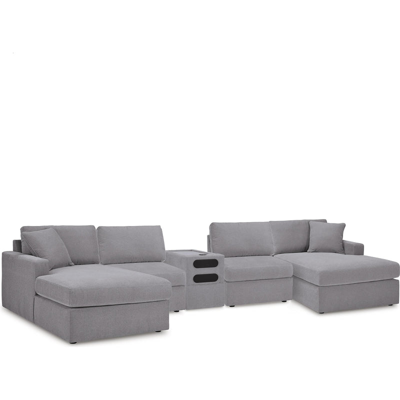  Signature Design by Ashley Modmax 92104S70 5 pc Sectional with Audio Console IMAGE 1