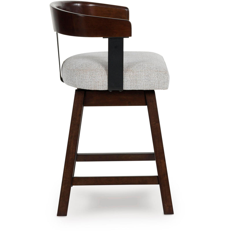  Signature Design by Ashley Haddigan D596-224 Upholstered Swivel Barstool IMAGE 3