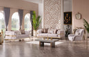 NEHIR Beige & Gold Sofa Set