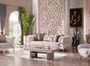 NEHIR Beige & Gold Sofa Set