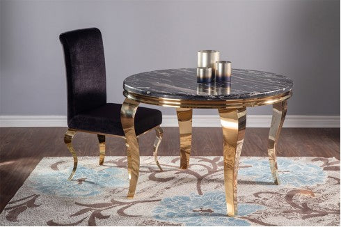 Gold Round Tusk Dining Table