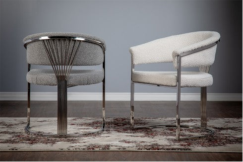 Lotus Silver Accent Chair