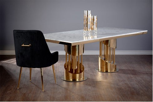 Pillar Gold Dining Table