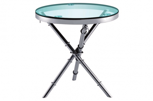 Silver Bamboo Side Table