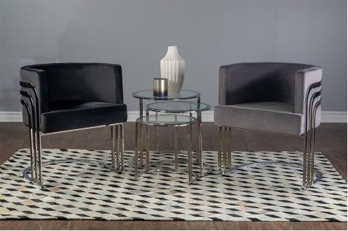 Silver Derby Accent Chair